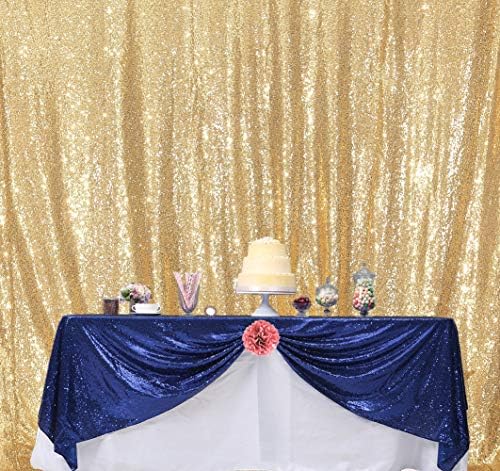רקע נצנצים מרובע 10 רגל על 10 רגל רקע וילון זהב קישוט מסיבת חתונה