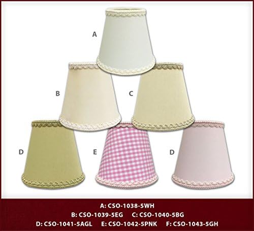 Royal Designs, Inc. גוון מנורת נברשת אמפייר עם קליפ להבה לקצץ דקורטיבי, CSO-1040-5BG, 3 x 5 x 4.5, בז ', 1 חבילה