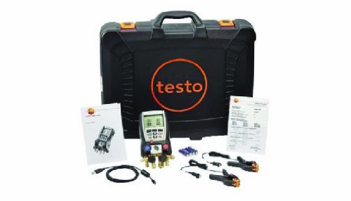Testo 0563 5703 ערכת מנתח מערכת קירור עם 2 בדיקת מהדק, Case ו- USB, כבל, -58 עד 302 מעלות F