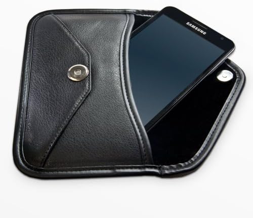 מארז גווי קופסאות עבור LG G7+ ThinQ - כיס שליח עור עלית, עיצוב מעטפת עור סינטטי עור עיצוב LG G7+ ThinQ - Jet Black