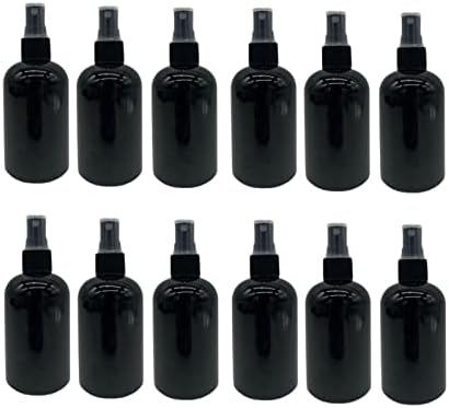 חוות טבעיות 4 עוז בקבוקי בוסטון שחורים ללא תשלום-12 חבילות מיכלים ריקים למילוי חוזר-מוצרי ניקוי שמנים אתריים - מרססי ארומתרפיה / ערפל דק שחור-תוצרת ארצות הברית