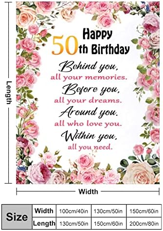 אליבר שמחה מתנות יום הולדת 50 לנשים שמיכות קישוטי יום הולדת 50 זורקים רעיונות למתנות ליום הולדת שמיכה לילד בן 50 60 x50
