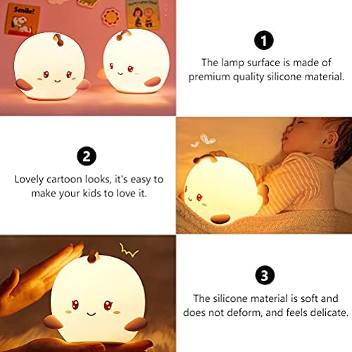 זוהר קריקטורה יפה לילה אור סיליקון מנורה שליד המיטה טפח תינוק משתלת אור