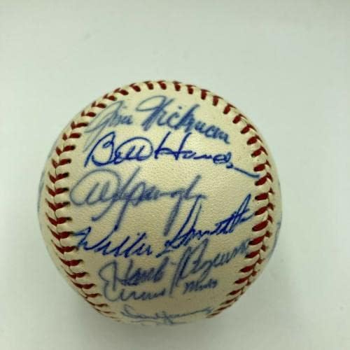 נבחרת שיקגו קאבס 1969 חתמה על בייסבול וינטג 'בייסבול ארני בנקס JSA - כדורי חתימה
