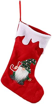 גרבי חג המולד מיני גרביים סנטה קנדי ​​שקית מתנה לקישוטים לעץ חג המולד קישוט פסחא