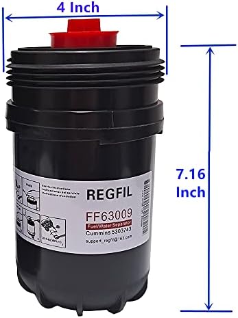 Regfil FF63009 משמר ציפד מסנן דלק מפריד מים מחליף 5303743 FF63008 FH22168 5304214 5289121 FF63054NN 6.7 CUMMIN