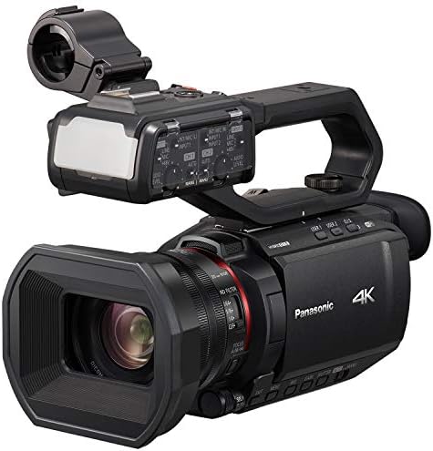 Panasonic X2000 4K מצלמת וידיאו מקצועית עם זום אופטי 24X, Wifi HD Live Streaming, 3G פלט SDI ו- VW-HU1 ידית ניתנת להיתוק, HC-X2000