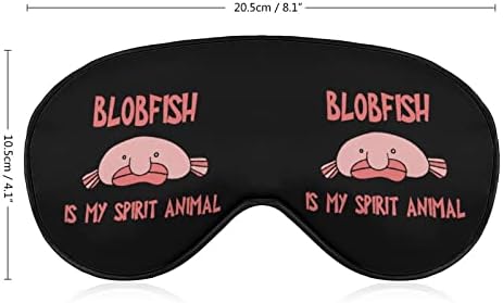 Blobfish הוא מסכת העיניים של בעלי החיים שלי ללימודי שינה בלילה עם כיסוי עיניים עם רצועה מתכווננת לגברים נשים מטיילות יוגה תנומה