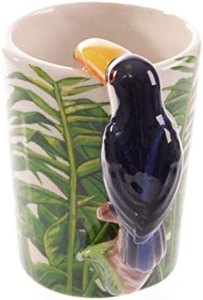 HTLLT כוס קרמיקה כוס קרמיקה כוס ספל ספל תלת ממדי דוגמנות לבעלי חיים קרמיקה סימן כוס כוס כוס קפה כוס קפה כוס מתנה, ד