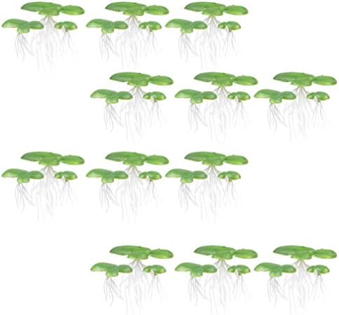 POPETPOP 2 חבילות מלאכותיות צף צמח ברווז צמח עלווה מלאכותית בעיצוב בריכה נוף אקווריום דגים קישוט