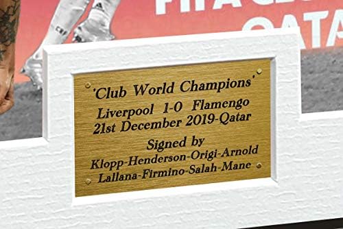 קיטבגים ולוקרים 2019 חגיגת אלופי העולם במועדון 12 על 8 א4 חתם ליברפול הנדרסון-קלופ-סלאח-מאנה-פירמינו-אוריגי-לאלנה-ארנולד חתום צילום צילום מסגרת תמונה כדורגל מתנה