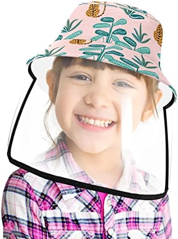 כובע מגן למבוגרים עם מגן פנים, כובע דייג כובע אנטי שמש, קריקטורה של בעלי חיים נמר