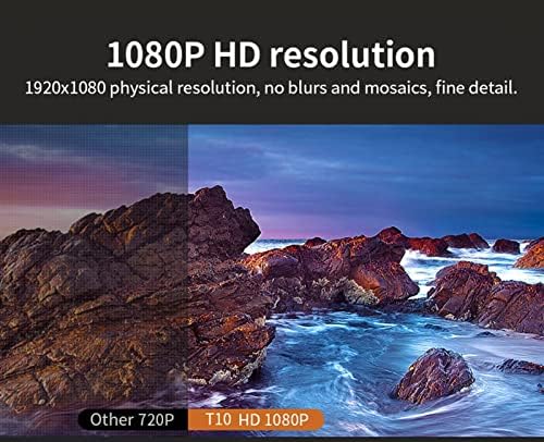 מקרן עם WiFi Bluetooth Native HD 1080p מקרן וידאו מקרן קולנוע ביתי מקרן מובנה Hifi רמקולים Keystone מקרן סרטים חיצוני תואם למחשב, שמע, DVD, U Disk