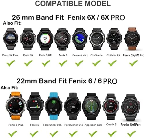 Xirixx 26 ממ 22 ממ שעון עבור fenix 6 6x pro 5 5x plus 3 3HR S62 935 רצועת סיליקון מהירה לשחרור מהיר עבור Garmin Enduro MK1 MK2 אביזר
