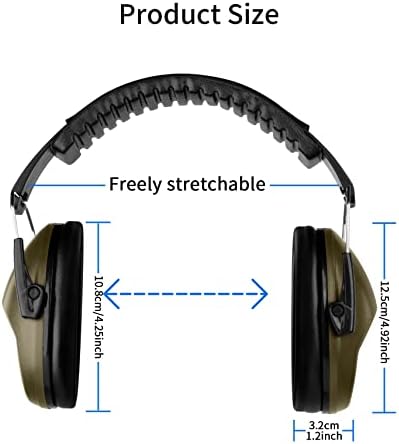 מגנה על אוזניים של Earest, הפחתת רעש צמצום אוזניים יריות יריות אוזן NRR 20 dB מגני אוזניים למבוגרים וילדים