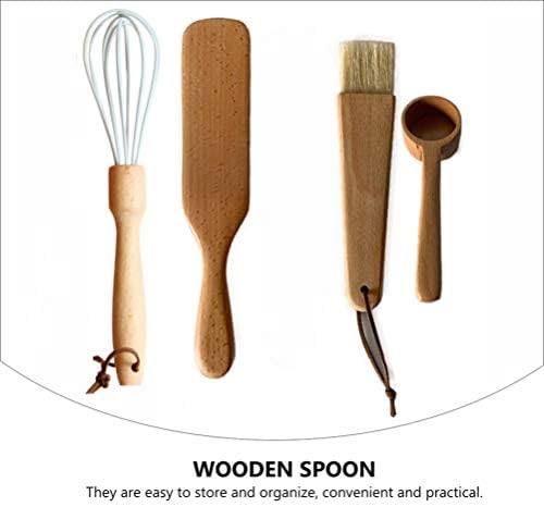 הבצק של המוטון להקציף בצק להקציף 4 יחידות בישול כלי בישול כלי מטבח מעץ סט ביצה חוט ביצה וויזות מרית Turner Spoon Spoon Stoil Gadgets Gadgets SET SET STECKE