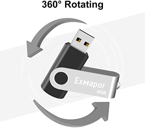 כונני אגודל 10 חבילות exmapor 4GB כונן פלאש כונן פלאש מקל זיכרון מסתובב עם מחוון LED רב-צבעי רב-צבעים