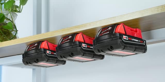 Milwaukee M18 18V מחזיקי סוללות + מקרה קשה למילווקי M18 דלק D-Handle Saw 2737-20