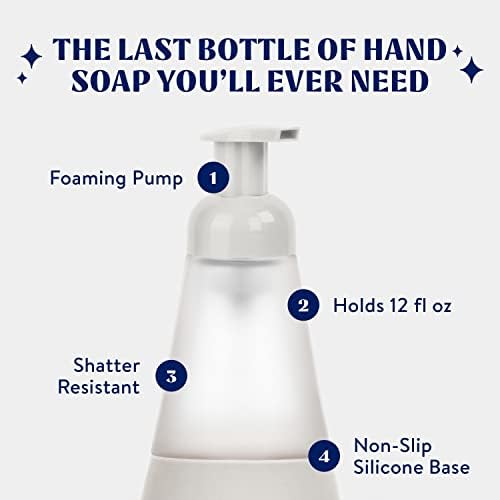 מתקן סבון מקציף מקציף - מתקן סבון זכוכית עם משאבה - מתנפץ מתקן סבון יד עמיד בפני