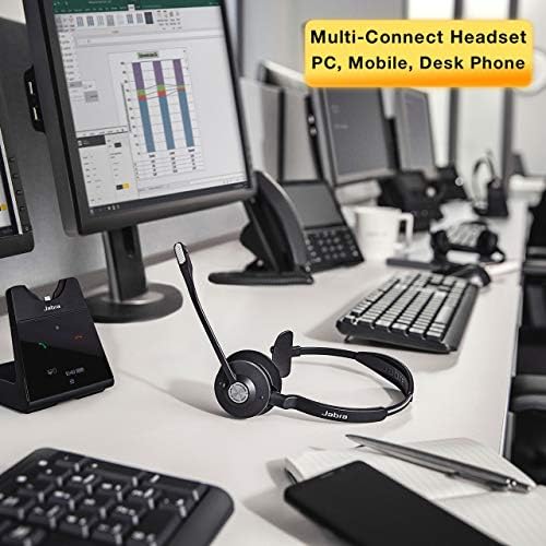 Jabra תואם של Polycom עוסק 75 צרור אוזניות אלחוטיות עם מתאם EHS, 9556-583-125-PLY-PC, MAC, USB, VVX ו- SoundPoint Phole, Bluetooth, Skype לעסקים