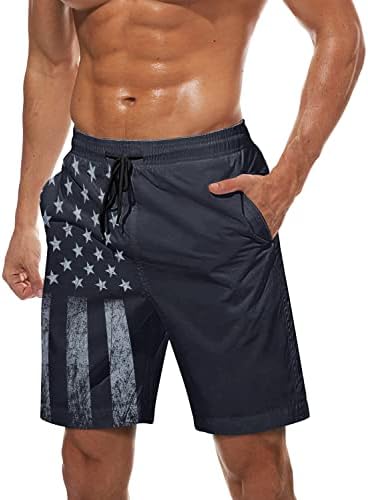 גזעי שחייה לגברים מכנסיים קצרים של לוח יבש עם רירית רשת, מכנסי חוף נושמים בגד בגדי ים בגדי ים