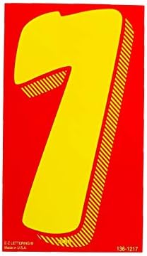 מדבקות ויניל של קו EZ למכוניות אדום וצהוב מדבקות מספר גדול מספרי מספרים קדמיים סוחרים אספקת EZ136