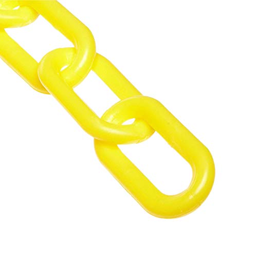 מר שרשרת פלסטיק מחסום שרשרת, צהוב, 2-אינץ קישור קוטר, 25-רגל אורך