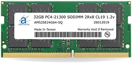 Adamanta 32GB DDR4 2666MHz PC4-21300 SODIMM 2RX8 CL19 1.2V מחשב נייד שדרוג זיכרון זיכרון RAM