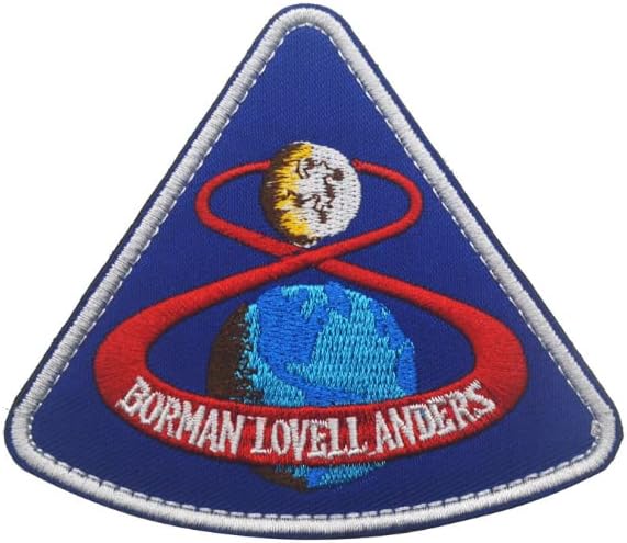 NASA APOLLO 8 BORMAN LOVELL ANDERS TACTICAL TACTICED TACKES TACKES תגי טקטיקות מורל טקטיקות צבאיות טלאי טלאי וולאה מאחור