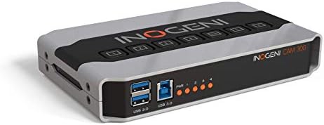 בורר מצלמות USB/HDMI ל- USB 3.0/HDMI, CAM300 מאת InoGeni, בורר מקור וידאו מקצועי, Plug'n Go, תואם לכל המערכות והאפליקציות, המיוצר בקנדה