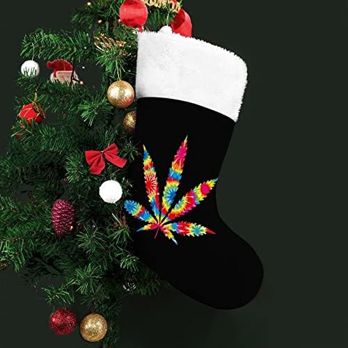 עניבה עלה עשב צבוע עלה בהתאמה אישית של גרב חג מולד מגרש עץ חג המולד קישוטי תלייה