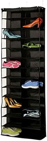 Aevxkhi מעל מדפי הנעליים של הדלת 26 שטח שטח חוסך מארגן נעליים תלויות עם ווים צלול חלון מתקפל מדפי תצוגה עמדו על נעליים צעצועים הביתה