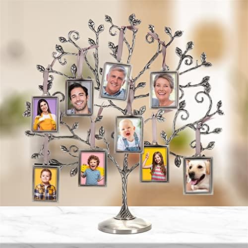 מסגרת תמונה של עץ משפחה SXNBH החזק 9 תמונות תלויות ליום השנה אם יום אבא יום מתנות לחג המולד