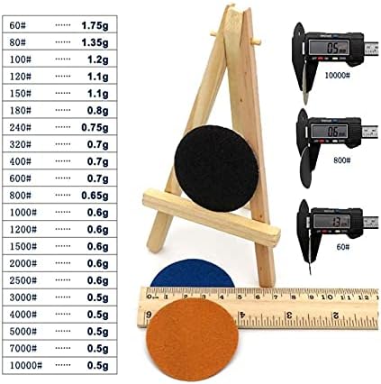 ליטוש, נייר ומלטש מלטש 100 יחידות 2- נייר זכוכית אטום למים לוויס דיסק וטבעות עם סיליקון קרביד 60 עד 10000 חצץ, למלטש יבש או מלטש יבש