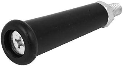 מכונת כרסום X-DREE ידית פלסטיק אחיזת יד מסתובבת שחור M10X15 ממ חוט זכר (FRESA DE PLáSTICO MANGO GIRATORIO AGARRE MANUAL M10X15MM ROSCA MACHO