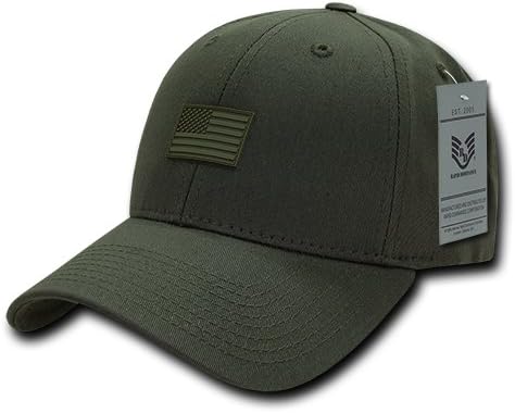 כובע דגל גומי מובנה לשני המינים למבוגרים, ארה ב, שחור