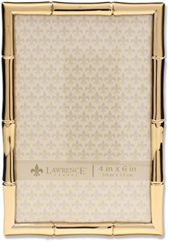 מסגרות Lawrence Frames מסגרת מתכתית במבוק, 4x6, מסגרת מתכת של זהב וחבל, 4 x 6, זהב